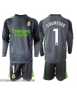 Günstige Real Madrid Thibaut Courtois #1 Torwart 3rd trikot Kinder 2025-26 Langarm (+ Kurze Hosen)